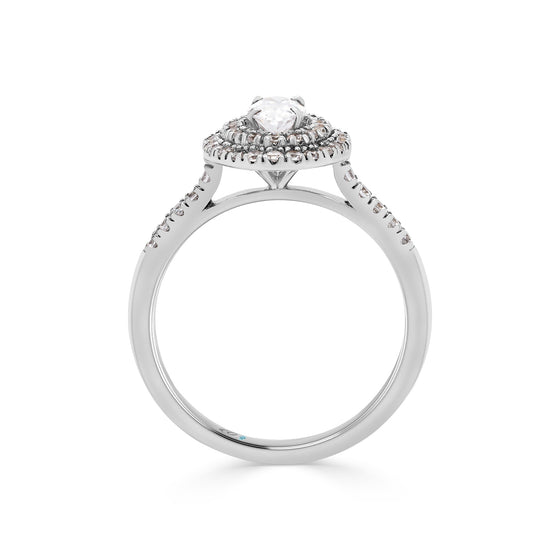 Oval Double Halo Diamond Engagement Ring - Gem-imas Diamond Jewellery