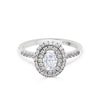 Oval Double Halo Diamond Engagement Ring - Gem-imas Diamond Jewellery