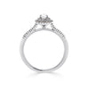 Pear Shaped Double Halo Diamond Engagement Ring - Gem-imas Diamond Jewellery