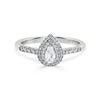 Pear Shaped Double Halo Diamond Engagement Ring - Gem-imas Diamond Jewellery