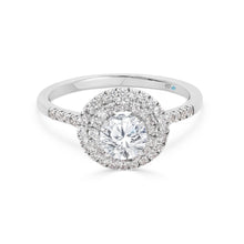  Round Brilliant Double Halo Diamond Engagement Ring - Gem-imas Diamond Jewellery