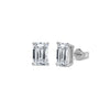 Emerald Cut Solitaire Diamond Stud Earrings - Gem-imas Diamond Jewellery