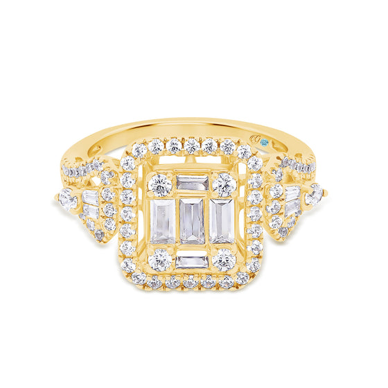 Tsarina Baguette and Round Diamond Engagement Ring - Gem-imas Diamond Jewellery