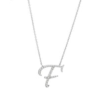  Love Letters - Diamond Initial Pendant F - Gem-imas Diamond Jewellery