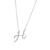 Love Letters - Diamond Initial Pendant H - Gem-imas Diamond Jewellery