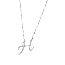  Love Letters - Diamond Initial Pendant H - Gem-imas Diamond Jewellery