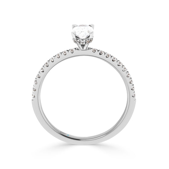 Oval Hidden Halo Diamond Engagement Ring - Gem-imas Diamond Jewellery