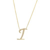 Love Letters - Diamond Initial Pendant I - Gem-imas Diamond Jewellery