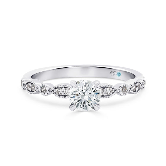 Isabella Vintage Solitaire Diamond Engagement Ring - Gem-imas Diamond Jewellery