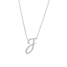  Love Letters - Diamond Initial Pendant J - Gem-imas Diamond Jewellery