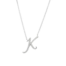  Love Letters - Diamond Initial Pendant K - Gem-imas Diamond Jewellery