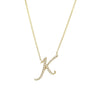 Love Letters - Diamond Initial Pendant K - Gem-imas Diamond Jewellery