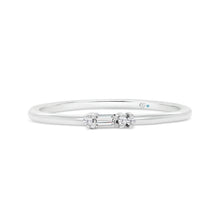  Letter L Morse Code Diamond Stacking Ring - Gem-imas Diamond Jewellery