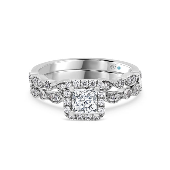 Layla Princess Halo Diamond Engagement Ring - Gem-imas Diamond Jewellery