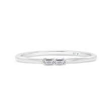  Letter M Morse Code Diamond Stacking Ring - Gem-imas Diamond Jewellery