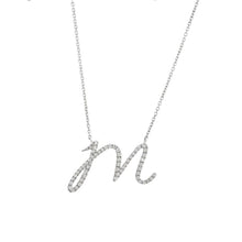  Love Letters - Diamond Initial Pendant M - Gem-imas Diamond Jewellery