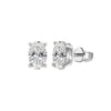 Oval Solitaire Diamond Stud Earrings - Gem-imas Diamond Jewellery