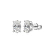 Oval Solitaire Diamond Stud Earrings - Gem-imas Diamond Jewellery