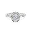 18ct Gold Oval Diamond Cluster Engagement Ring - Gem-imas Diamond Jewellery