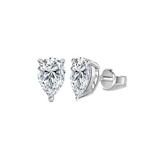  Pear Cut Solitaire Diamond Stud Eearrings - Gem-imas Diamond Jewellery