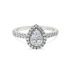 18ct Gold Pear Diamond Cluster Engagement Ring - Gem-imas Diamond Jewellery