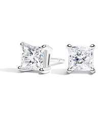  Princess Cut Solitaire Diamond stud earrings - Gem-imas Diamond Jewellery