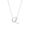 Love Letters - Diamond Initial Pendant Q - Gem-imas Diamond Jewellery