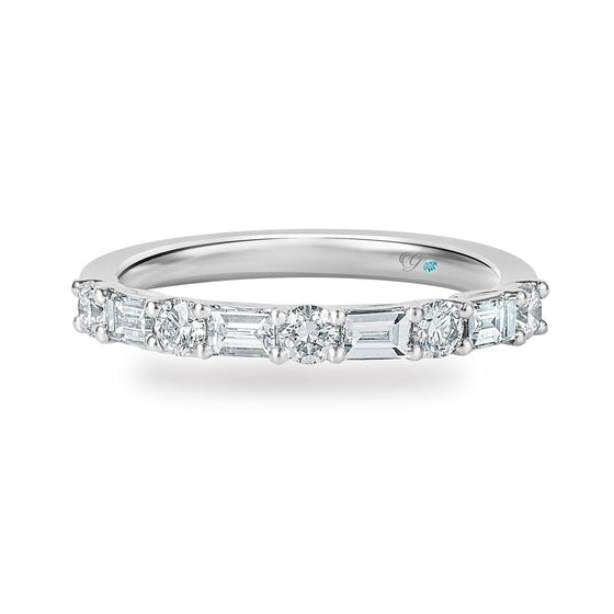 Baguette and Round Brilliant Eternity Ring - Gem-imas Diamond Jewellery