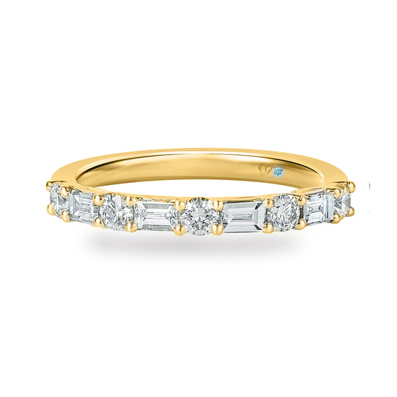 Baguette and Round Brilliant Eternity Ring - Gem-imas Diamond Jewellery