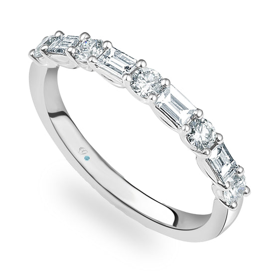 Baguette and Round Brilliant Eternity Ring - Gem-imas Diamond Jewellery