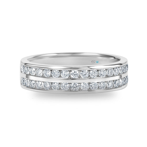 Double Row Channel Set Diamond Ring - Gem-imas Diamond Jewellery