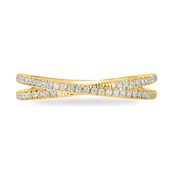 Crossover Pave Diamond RIng - Gem-imas Diamond Jewellery