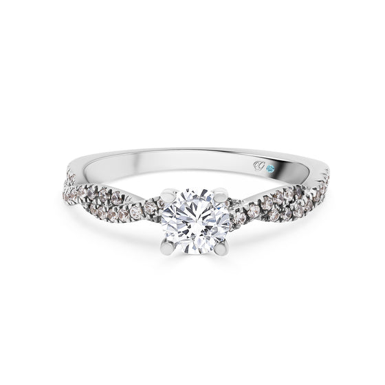 Raina Infinity Solitaire Diamond Engagement Ring - Gem-imas Diamond Jewellery