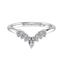  7 Stone Wishbone Diamond Ring - Gem-imas Diamond Jewellery