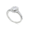 18ct White Gold Round Diamond Cluster Engagement Ring - Gem-imas Diamond Jewellery