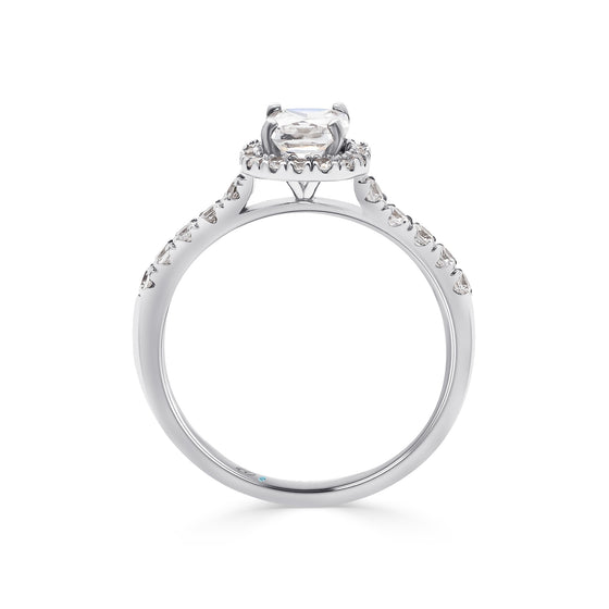 Cushion Cut Diamond Halo Engagement Ring - Gem-imas Diamond Jewellery