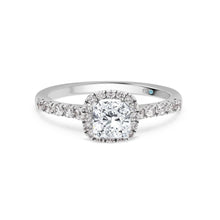  Cushion Cut Diamond Halo Engagement Ring - Gem-imas Diamond Jewellery