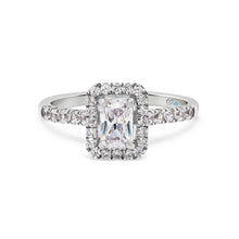  Emerald Cut Diamond Halo Engagement Ring - Gem-imas Diamond Jewellery