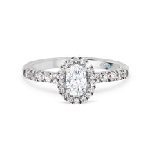  Oval Diamond Halo Engagement Ring - Gem-imas Diamond Jewellery