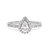 Pear Shaped Diamond Halo Engagement Ring - Gem-imas Diamond Jewellery