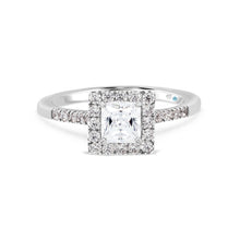  Princess Cut Diamond Halo Engagement Ring - Gem-imas Diamond Jewellery