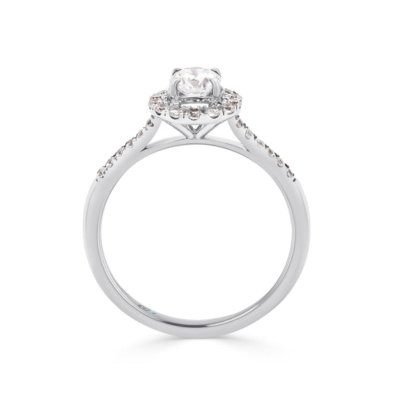 Round Brilliant Diamond Halo Engagement Ring - Gem-imas Diamond Jewellery