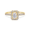 Emerald Cut Diamond Halo Engagement Ring - Gem-imas Diamond Jewellery