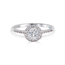  Round Brilliant Diamond Halo Engagement Ring - Gem-imas Diamond Jewellery