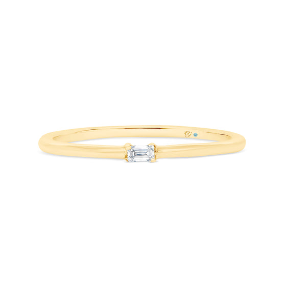 Letter T Morse Code Diamond Stacking Ring - Gem-imas Diamond Jewellery