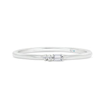  Letter U Morse Code Diamond Stacking Ring - Gem-imas Diamond Jewellery