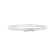  Letter V Morse Code Diamond Stacking Ring - Gem-imas Diamond Jewellery