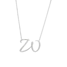  Love Letters - Diamond Initial Pendant W - Gem-imas Diamond Jewellery