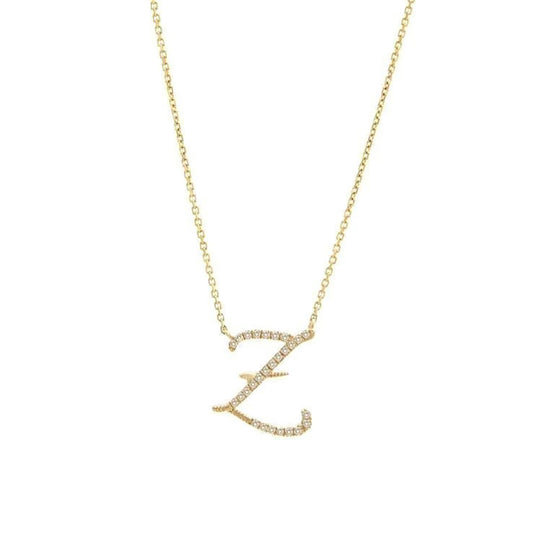 Love Letters - Diamond Initial Pendant Z - Gem-imas Diamond Jewellery