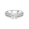 Zahra 3 row Solitaire Diamond Engagement Ring - Gem-imas Diamond Jewellery